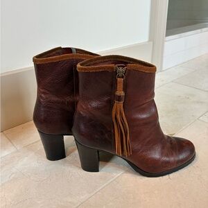 Lauren Ralph Lauren Dark Brown Heeled Boots with Tassel